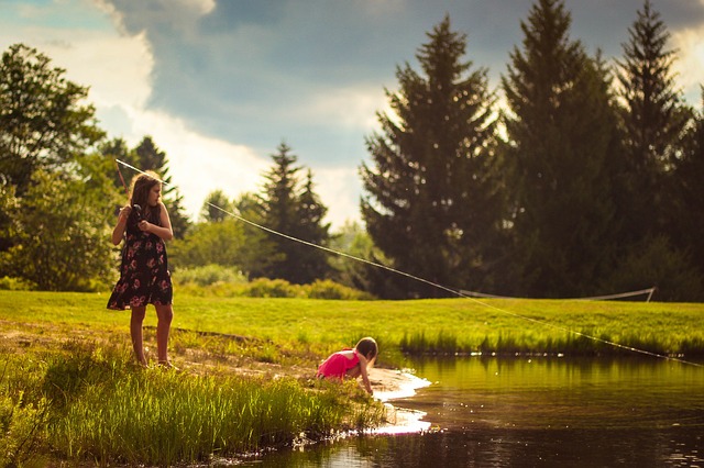 holky při rybaření